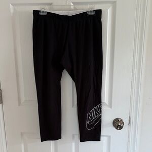 Nike Black Leggings with White Logo